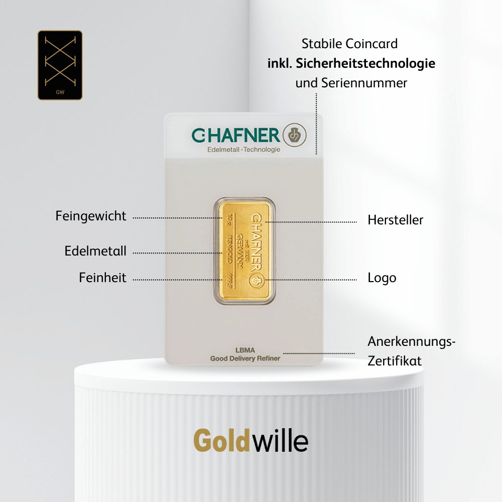 C.Hafner 10 g Goldbarren – Bild 4