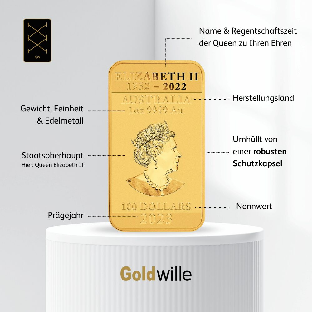 1 oz Gold-Münzbarren Rectangular Dragon 2023 – Bild 3