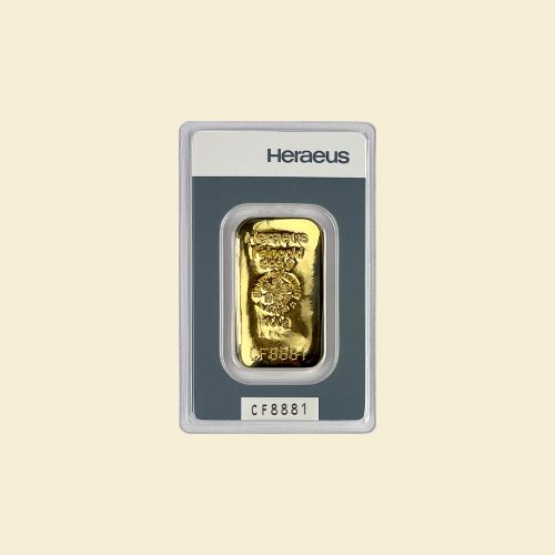 Heraeus 100 g Gold-Gussbarren