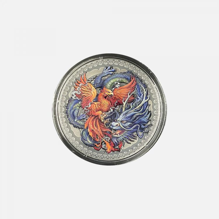 Phoenix und Drache - 50 g Silbermünze