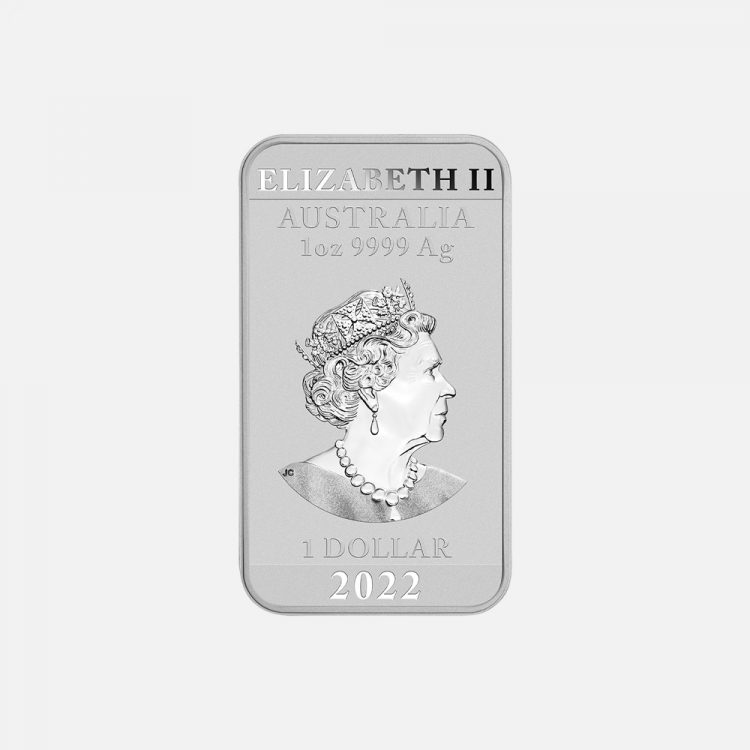 1 oz Silber-Münzbarren Rectangular Dragon 2022 Rückseite