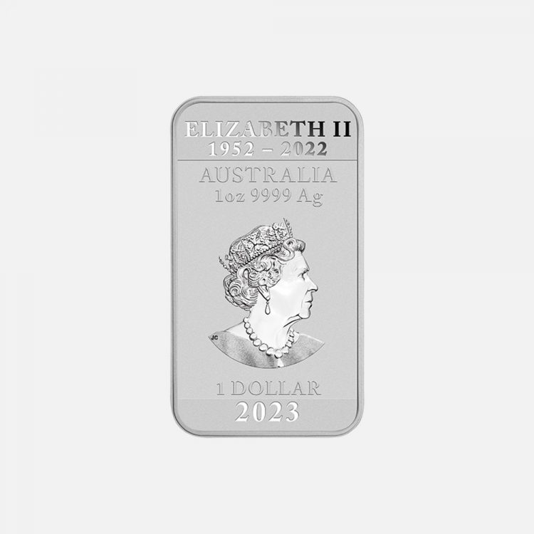 1 oz Silber-Münzbarren Rectangular Dragon 2023 Rückseite