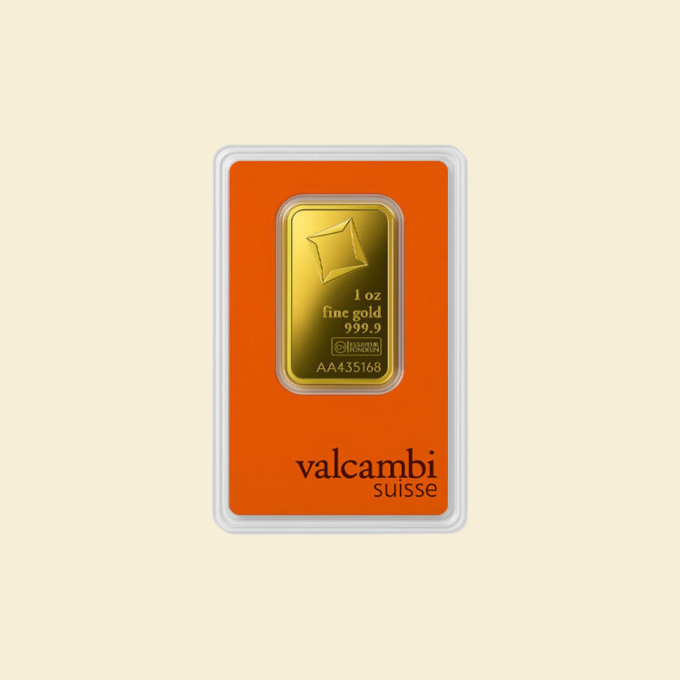 1 oz Goldbarren Valcambi
