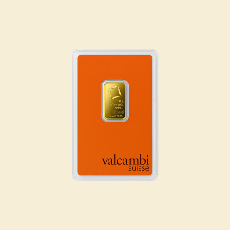 10 g Goldbarren Valcambi