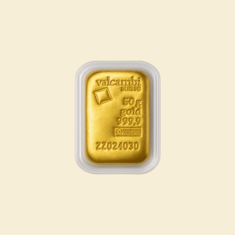 Valcambi 50 g Gold-Gussbarren