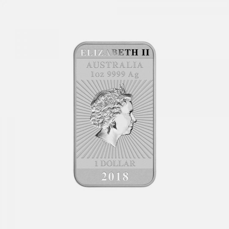 1 oz Silber-Münzbarren Rectangular Dragon 2018 Rückseite
