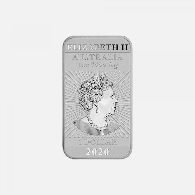 1 oz Silber-Münzbarren Rectangular Dragon 2020 Rückseite