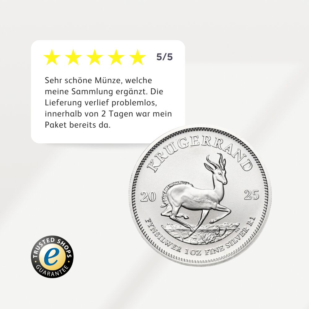 Krügerrand 1 oz Silbermünze (Aktueller Jahrgang) – Bild 5