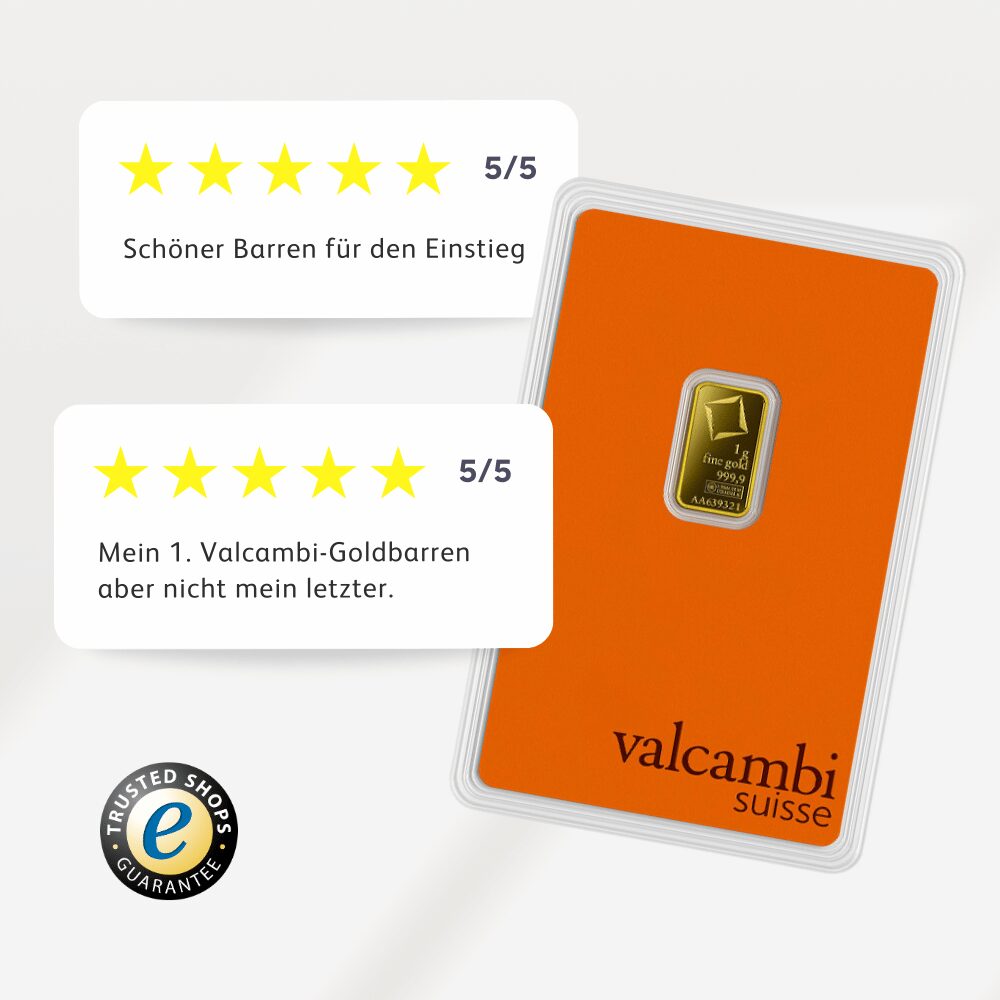 Valcambi 1 g Goldbarren – Bild 4