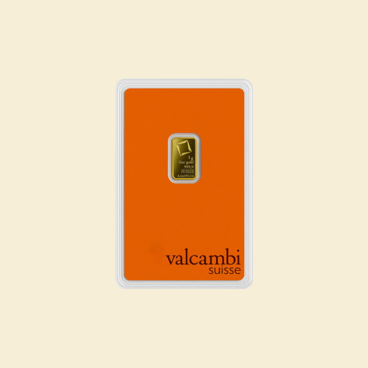 Valcambi 1 g Goldbarren