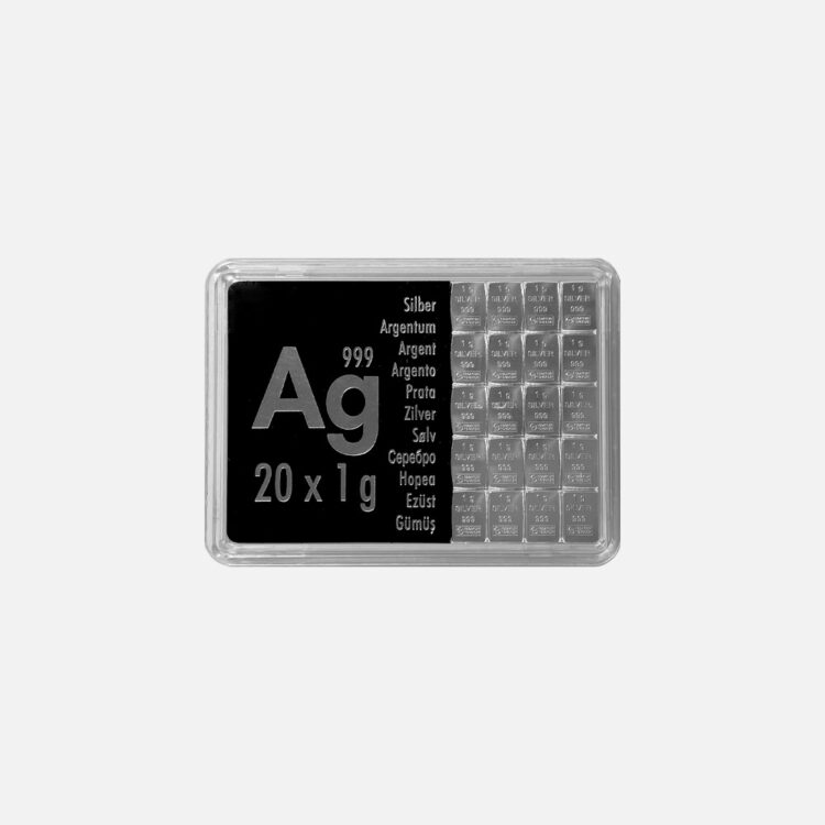 Valcambi Tafelsilber 20x 1 g Feinsilber