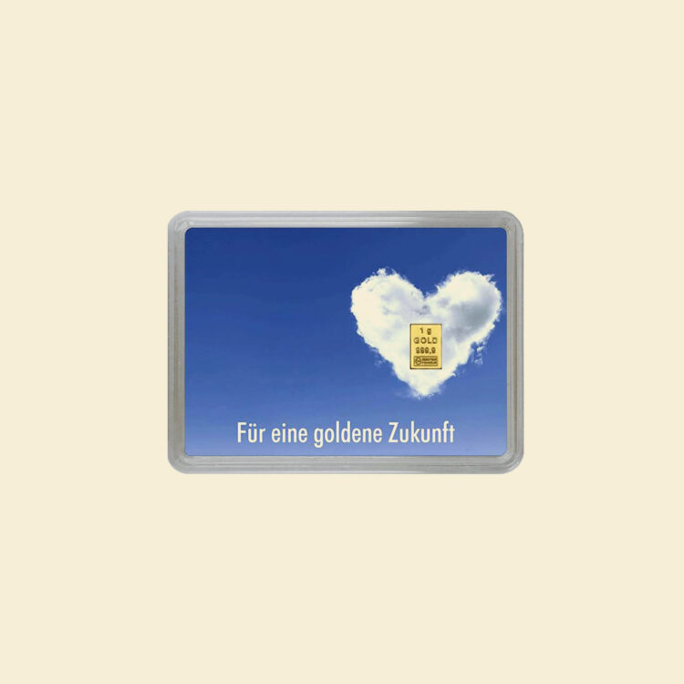 Finecard 1 g Gold "Für eine goldene Zukunft"