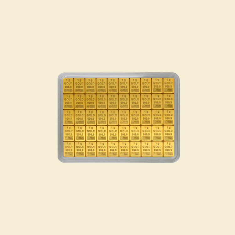 Valcambi 50x 1 g Tafelgold CombiBar™