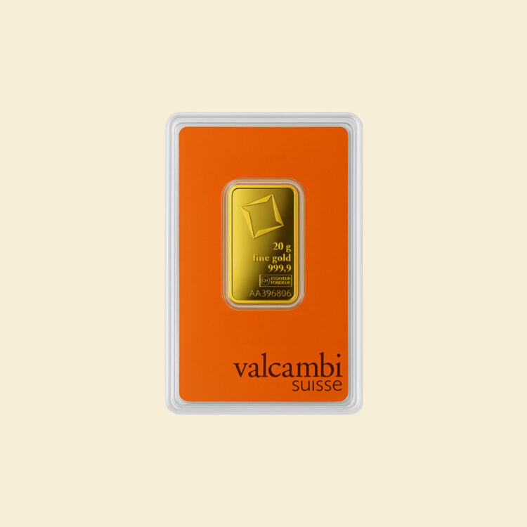 Valcambi 20 g Goldbarren