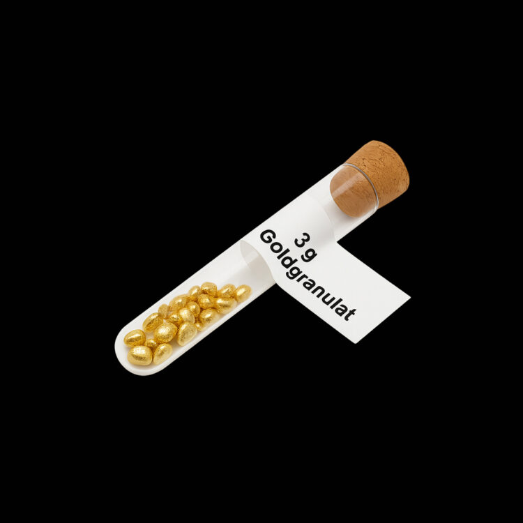 Goldgranulat kaufen in Fläschchen (3 g Gold)