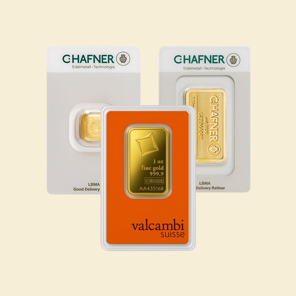 1 oz Goldbarren Resale (diverse)